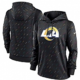 Women's Los Angeles Rams Nike Anthracite 2021 NFL Crucial Catch Therma Pullover Hoodie